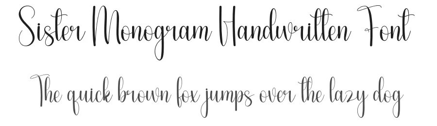 Sister Monogram Handwritten Font by andikastudio — Script Handwritten Font