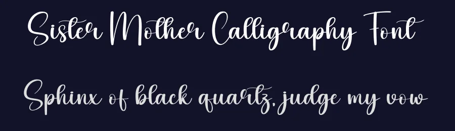 Sister Mother Calligraphy Font by creativeletter — Script Handwritten Font — thumbnail 2