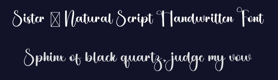 Sister – Natural Script Handwritten Font by freshtypeink — Script Handwritten Font — thumbnail 2