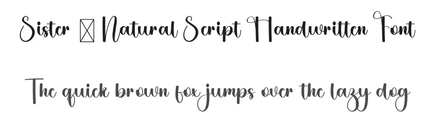 Sister – Natural Script Handwritten Font by freshtypeink — Script Handwritten Font