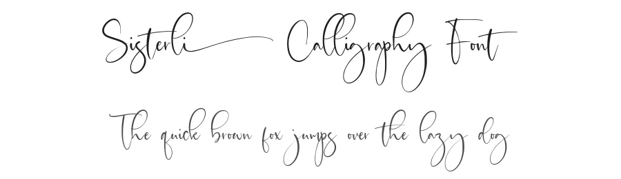 Sisterli Calligraphy Font by balpirick — Script Handwritten Font