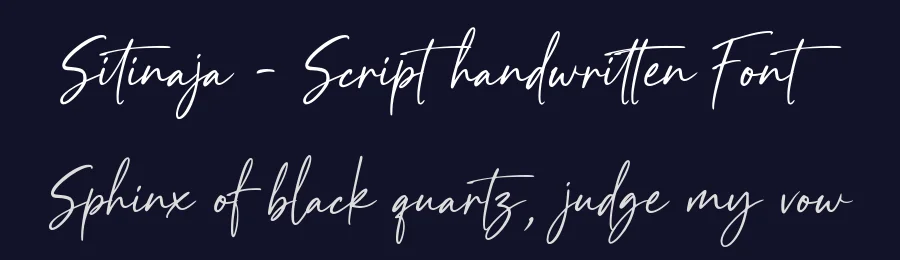 Sitinaja – Script handwritten Font by majelis art — Script Handwritten Font — thumbnail 2