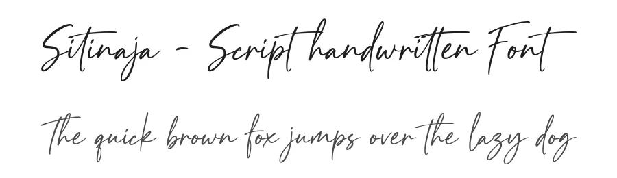 Sitinaja – Script handwritten Font by majelis art — Script Handwritten Font
