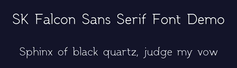 SK Falcon Sans Serif Font Demo by Salih Kizilkaya — Sans Serif Font — thumbnail 2