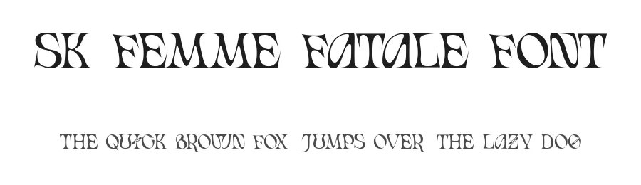 SK Femme Fatale Font by Shriftovik Type Foundry β Display Font