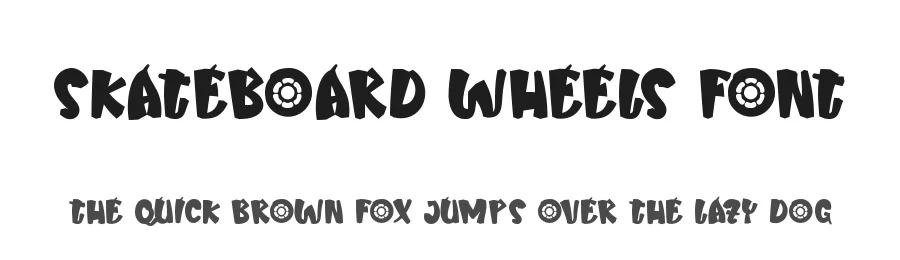 Skateboard Wheels Font by edricstudio — Display Font