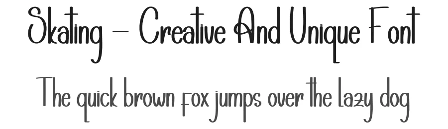 Skating – Creative And Unique Font by andikastudio — Display Font