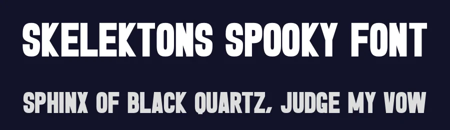 Skelektons Spooky Font by Craftedtype — Decorative Font — thumbnail 2