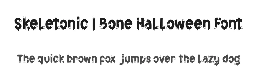 Skeletonic | Bone Halloween Font