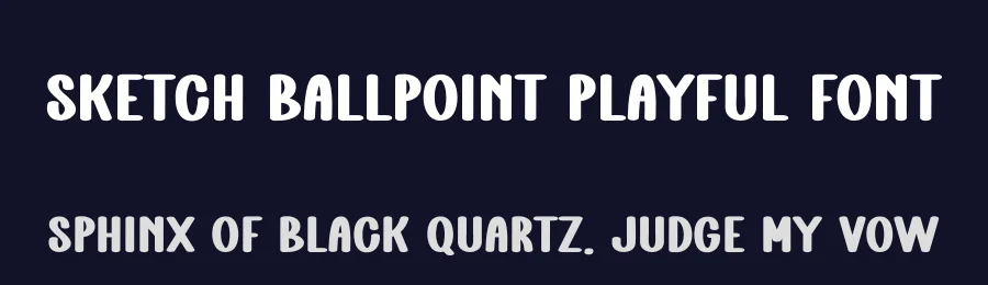 Sketch Ballpoint Playful Font by freshtypeink — Display Font — thumbnail 2