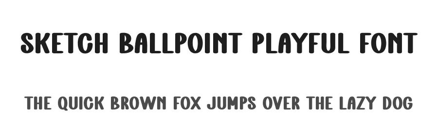 Sketch Ballpoint Playful Font by freshtypeink — Display Font