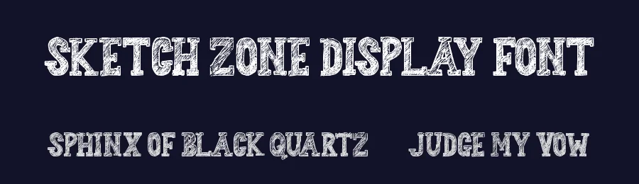 Sketch Zone Display Font by Mozarella — Display Font — thumbnail 2