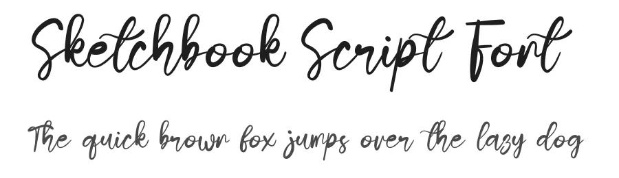 Sketchbook Script Font by kateengciu — Script Handwritten Font