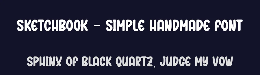 Sketchbook – Simple Handmade Font by andikastudio — Display Font — thumbnail 2