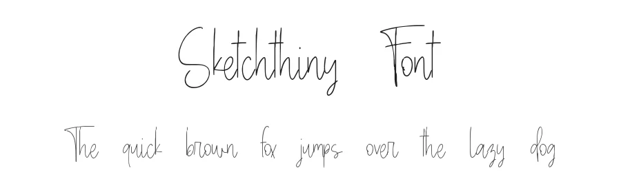 Sketchthiny Font by qwrtype — Script Handwritten Font