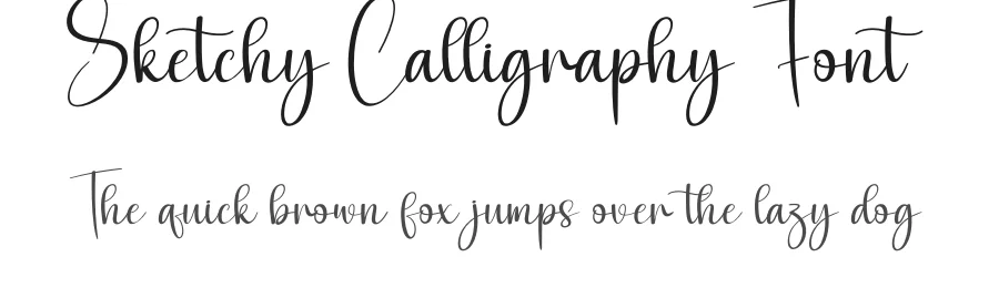 Sketchy Calligraphy Font by creativeletter — Script Handwritten Font