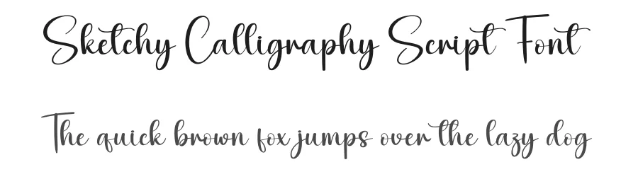 Sketchy Calligraphy Script Font by andikastudio — Display Font