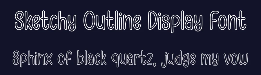 Sketchy Outline Display Font by Minimalist Eyes — Display Font — thumbnail 2