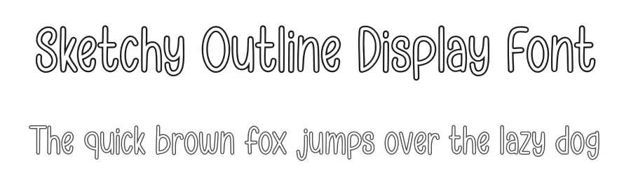 Sketchy Outline Display Font by Minimalist Eyes — Display Font
