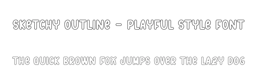 Sketchy Outline – Playful Style Font by andikastudio — Display Font
