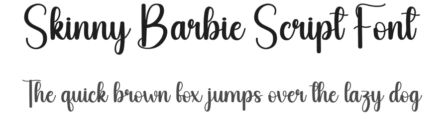 Skinny Barbie Script Font by creativeletter — Script Handwritten Font