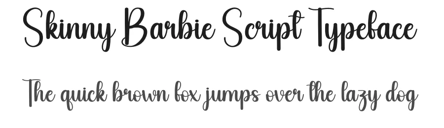Skinny Barbie Script Typeface by andikastudio — Script Handwritten Font