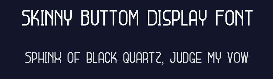 Skinny Buttom Display Font by 99designs — Sans Serif Font — thumbnail 2
