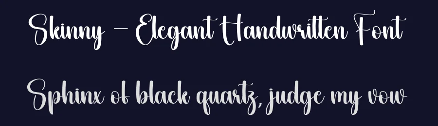 Skinny – Elegant Handwritten Font by creativeletter — Script Handwritten Font — thumbnail 2