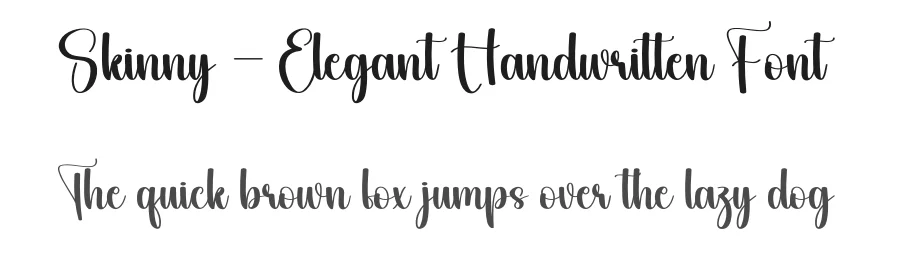 Skinny – Elegant Handwritten Font by creativeletter — Script Handwritten Font