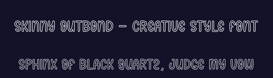 Skinny OutBond – Creative Style Font by andikastudio — Display Font — thumbnail 2