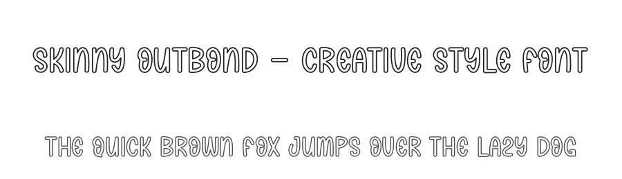 Skinny OutBond – Creative Style Font by andikastudio — Display Font