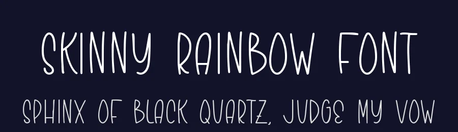 Skinny Rainbow Font by qwrtype — Decorative Font — thumbnail 2