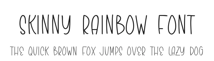 Skinny Rainbow Font by qwrtype — Decorative Font