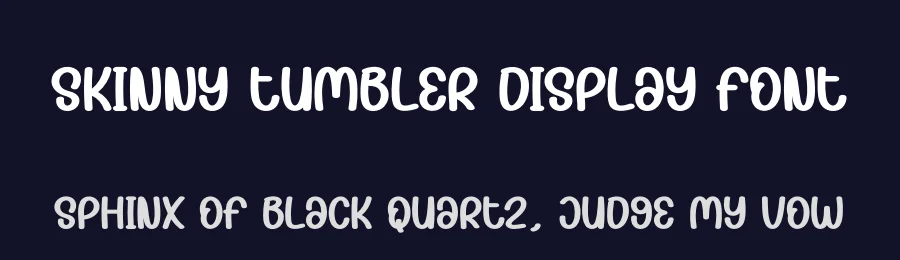 Skinny Tumbler Display Font by creativeletter — Display Font — thumbnail 2
