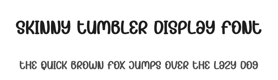 Skinny Tumbler Display Font by creativeletter — Display Font