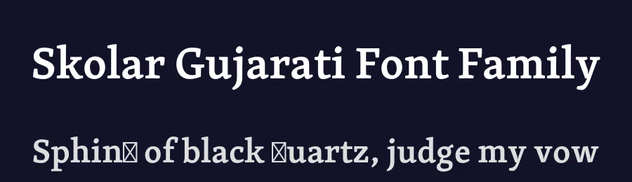 Skolar Gujarati Font Family by Rosetta Type Foundry — Display Font — thumbnail 2