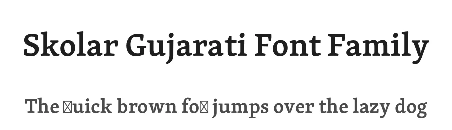 Skolar Gujarati Font Family by Rosetta Type Foundry — Display Font