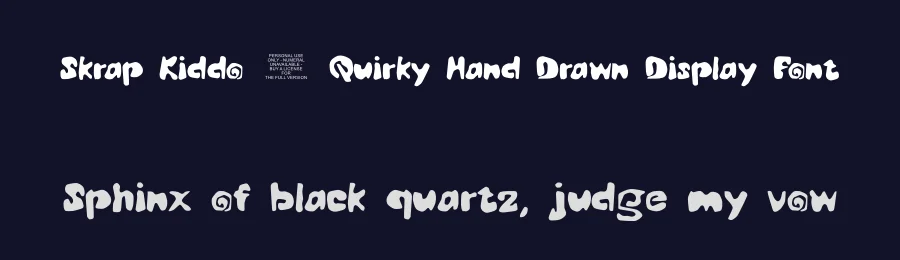 Skrap Kiddo – Quirky Hand Drawn Display Font by ArtiXLabs — Display Font — thumbnail 2