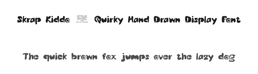 Skrap Kiddo – Quirky Hand Drawn Display Font by ArtiXLabs — Display Font