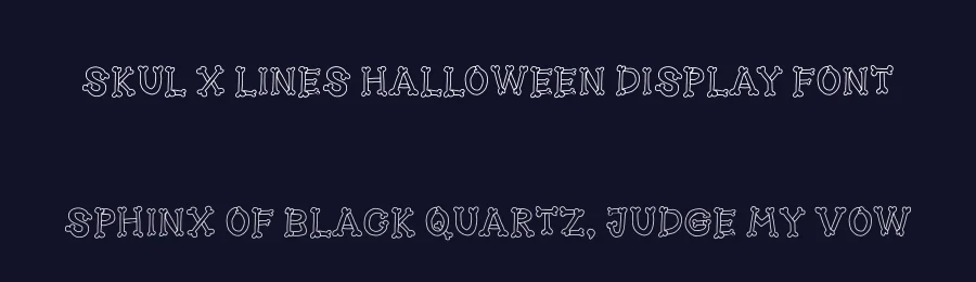 Skul X Lines Halloween Display Font by Mighty Gummy Factory — Display Font — thumbnail 2