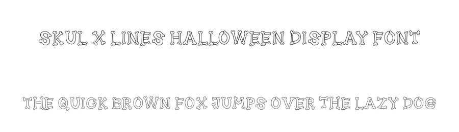 Skul X Lines Halloween Display Font by Mighty Gummy Factory — Display Font