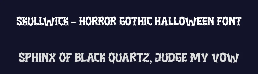 Skullwick – Horror Gothic Halloween Font by illushvara — Display Font — thumbnail 2