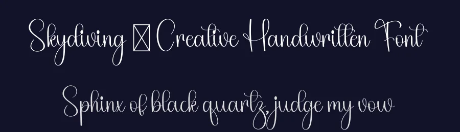 Skydiving – Creative Handwritten Font by freshtypeink — Script Handwritten Font — thumbnail 2
