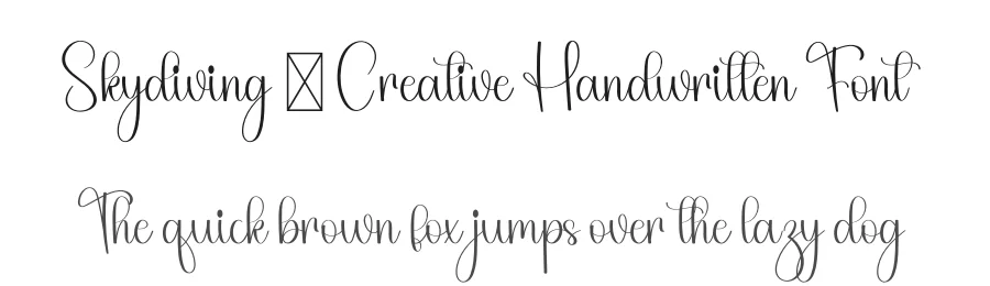 Skydiving – Creative Handwritten Font by freshtypeink — Script Handwritten Font