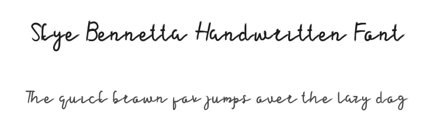 Skye Bennetta Handwritten Font by edricstudio — Script Handwritten Font