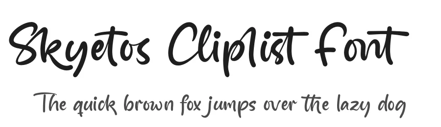 Skyetos Cliplist Font by stylishtype.co — Script Handwritten Font