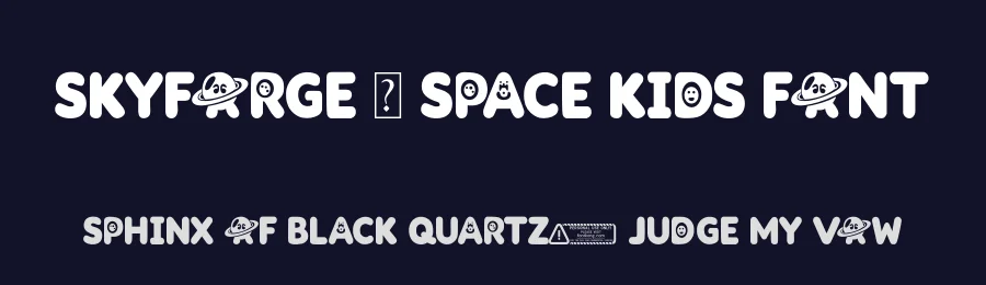 Skyforge – Space Kids Font by overlaytemplates — Display Font — thumbnail 2