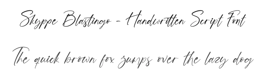 Skyppe Blastingo – Handwritten Script Font by stylishtype.co — Script Handwritten Font