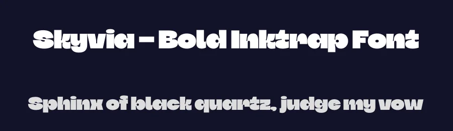 Skyvia – Bold Inktrap Font by limitype — Display Font — thumbnail 2