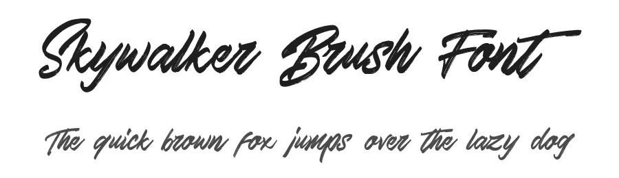 Skywalker Brush Font by Dirtyline Studio — Script Handwritten Font
